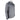 Side of a gray long-sleeve hoodie with a grey hewes logo on the sleeve and chest.