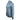 Side of a blue hoodie with a built-in neck gaiter and the hewes logo in white across the chest.