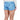 Person wearing blue tie-dye athletic shorts from the back with the aftech logo on the side.