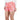 Person wearing coral and pink floral-patterned shorts,