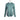 Long-sleeve hooded top in a teal camouflage pattern