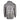 Back view of a gray hoodie with a white fish graphic and the hewes logo.
