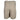 Beige shorts viewed from the back with to back pockets.