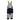 Gray and black waterproof overalls with yellow adjustable straps, featuring the maverick logo printed in black across the back.