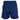 Back view of navy blue shorts with an elastic waistband.