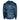 Back view of a blue digital camo patterned hoodie.