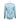 Back view of a long-sleeve shirt with a colorful abstract pattern in mint green, purple, and light blue.