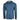Back view of a blue long-sleeve hooded shirt.