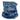 Blue neck gaiter with a topographic pattern and white maverick logo pattern.