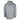 Back view of a light gray jacket with a hood and collar.