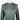 Close up of chest of a green hooded long sleeve with a plant patterned fabric.