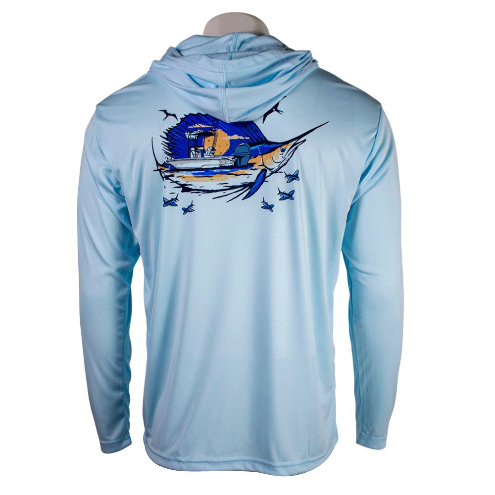 gear pathfinder Pathfinder Offshore Sailfish Series UPF Performance Sun Hoodie