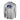 Light grey performance hooded long sleeve from the back, with a blue and orange illustration on the shoulder blades.