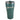 Green insulated tumbler with a clear lid and metal accents featuring the Hewes logo.
