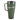 Green insulated travel mug with a handle and a clear lid, featuring the hewes logo engraved on the side. 