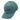 Side of a teal blue cap with a hewes logo embroidered on the front and mesh back panels.