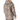 Back of a green and brown camo hooded jacket with a hewes logo on the right shoulder. 