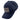 Side of a navy blue cap with a grey patch on the front and a blue rope across the bill.