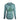 Back view of a camo long-sleeve shirt in shades of green, with the hewes logo printed on the back. 
