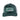 Front of a green and white trucker hat with a mesh back and a patch that reads 'HEWES'.
