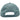 Ventilated back panels of a teal hat with a snap back closure.