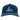 A blue cap with a white rope, featuring a graphic of a fishtail on the front.