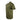 Side of an olive green T-shirt with a light green Hewes logo on the left chest.