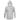 Front of a light grey hooded long sleeve with green hewes logos on the left chest and right sleeve. 