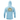 Back of a light blue hooded long sleeve with a tan crab illustration.
