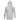 Front of a light grey hooded long sleeve with the hewes logo in grey on the left chest and right sleeve.