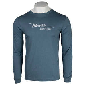 Maverick Heather Slate Cotton Long Sleeve