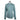 Front of a light teal hooded long sleeve with a leaf texture on it and a pocket on the left chest.