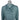 Close up of a light teal hooded long sleeve with a leaf texture on it and maverick logo printed across the shoulder blades.