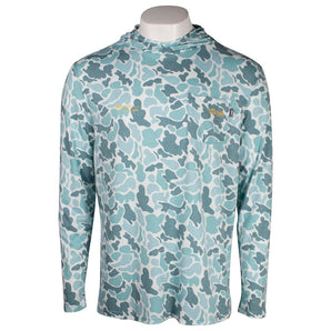 Maverick Marsh Wear Pamlico Performance Hoodie - Teal Mallard Camo