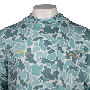 Maverick Marsh Wear Pamlico Performance Hoodie - Teal Mallard Camo