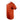 Side of a red t-shirt with a light orange maverick logo on the left chest.