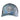 Gray and blue camouflage cap with a round maverick logo on the front.