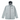 Light grey jacket with a full zip front and a hood, featuring a patch on the left chest.