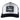 A white and navy cap featuring a fish logo and the text 'Maverick 1976 FISH THE LEGEND' inside of a grey patch on the front.
