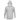 Front of a light grey hooded long sleeve with green maverick logos on the left chest and right sleeve. 