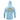 Back of a light blue hooded long sleeve with a tan crab illustration.