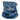 Blue neck gaiter with a topographic pattern and white maverick logo pattern. 