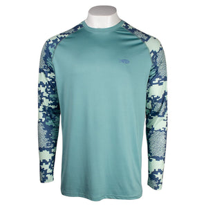 Pathfinder AFTCO Teal Digi Camo Tactical Performance Long Sleeve