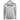 Front of a light grey hooded performance long sleeve with a navy blue pathfinder logo on the chest. 