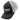 Side of a grey and white snapback hat with a white pathfinder logo on the front.