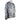 Side of a grey camo hooded long sleeve with a white huk logo on the front and a pathfinder logo on the right sleeve.