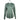 Front of a green hooded long sleeve with a plant pattern. 