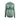 Back of a green hooded long sleeve with a floral pattern and a fish tail design on the back with the pathfinder logo. 