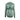 Back of a green hooded long sleeve with a floral pattern and a fish tail design on the back with the pathfinder logo. 