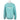 Back of a light teal women's hoodie with a white pathfinder logo on the shoulder blades.